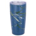 thumbnail image 1 of Elanze Designs 20 oz Stainless Steel On the Go Insulated Travel Tumbler With Push Top Lid, Forest Green Marble Print Blue, 1 of 1