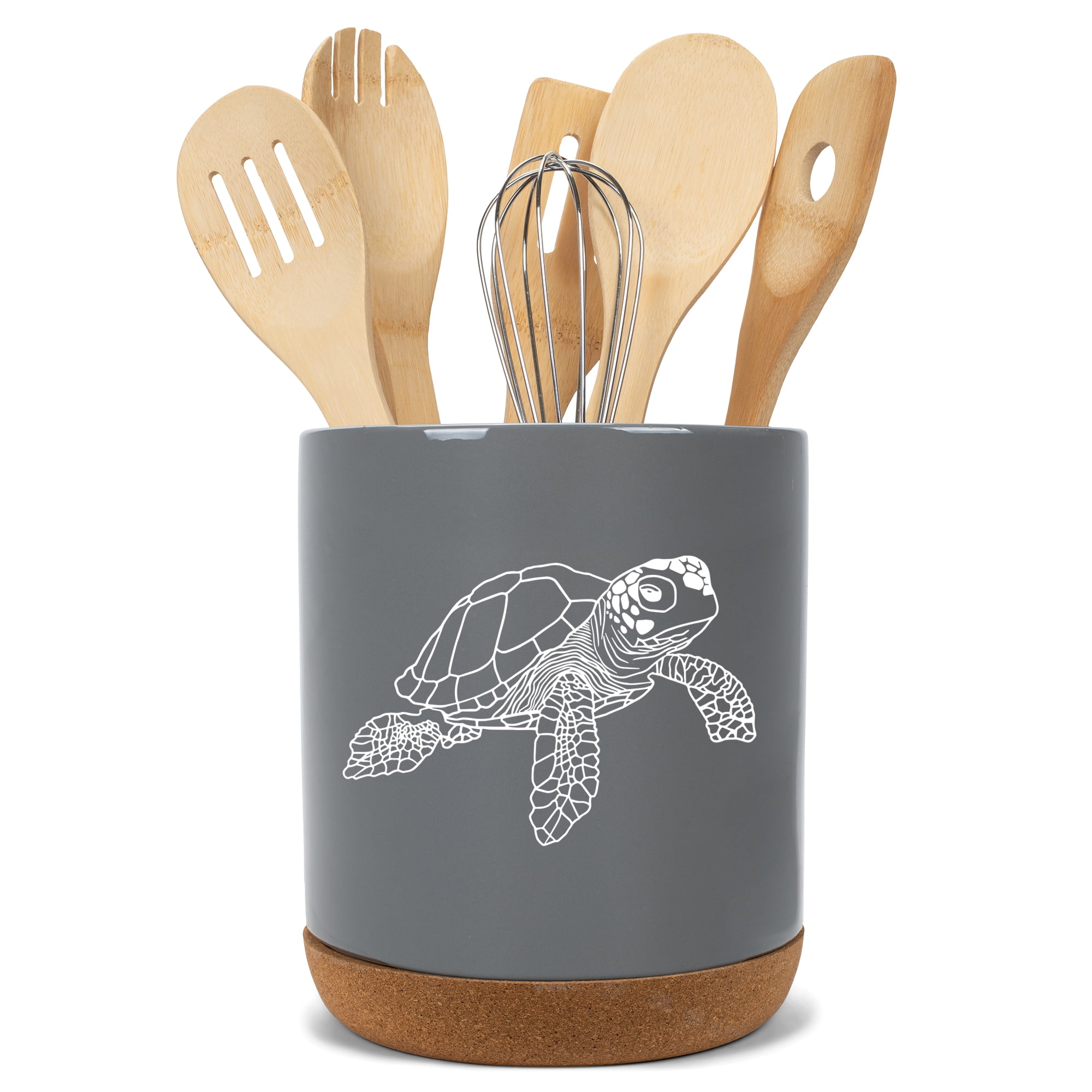 Turtle Kitchen Accessory Elanze Designs 8 inch Nautical Sea Turtle Ceramic Kitchen Utensil ...