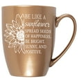thumbnail image 1 of Elanze Designs Be Like A Sunflower, Spread Seeds Of Happiness, Be Bright, Sunny, And Positive Bronze 10 ounce New Bone China Coffee Cup Mug, 1 of 1