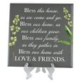 thumbnail image 1 of Elanze Designs Bless This House Grey 6 Inch Tabletop Easel or Wall Hanging Tile Sign, 1 of 1