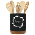 thumbnail image 1 of Elanze Designs Blessed Black X-Large Cork Bottom Kitchen Utensil Holder, 1 of 1