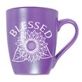 thumbnail image 1 of Elanze Designs Blessed Sunflower Passion Purple 10 ounce New Bone China Coffee Cup Mug, 1 of 1