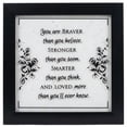 thumbnail image 1 of Elanze Designs Braver Stronger Smarter 12 x 12 Black Wood Shadow Box Framed Sign Plaque, 1 of 2