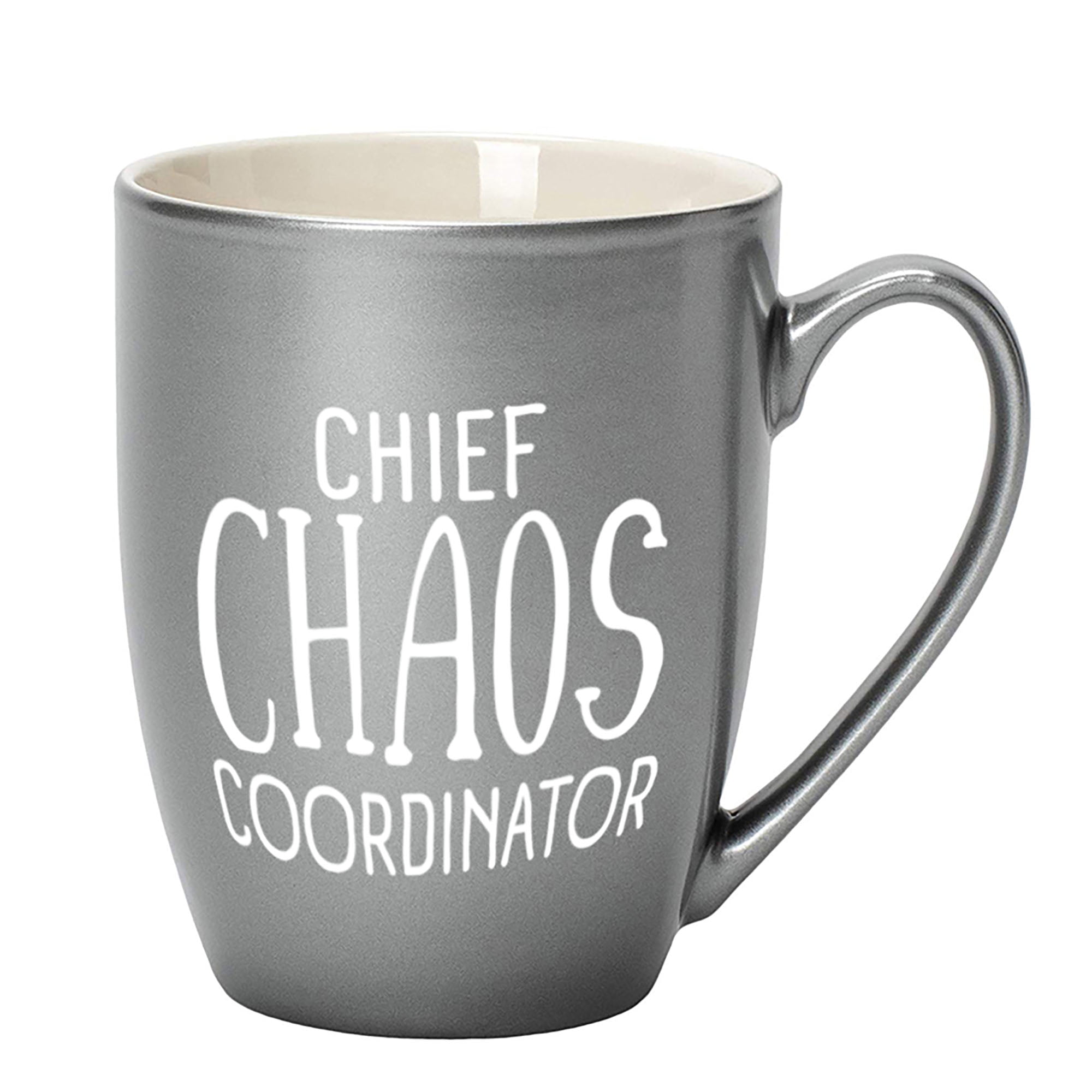 Elanze Designs Chief Chaos Coordinator Grey 10 ounce New Bone China