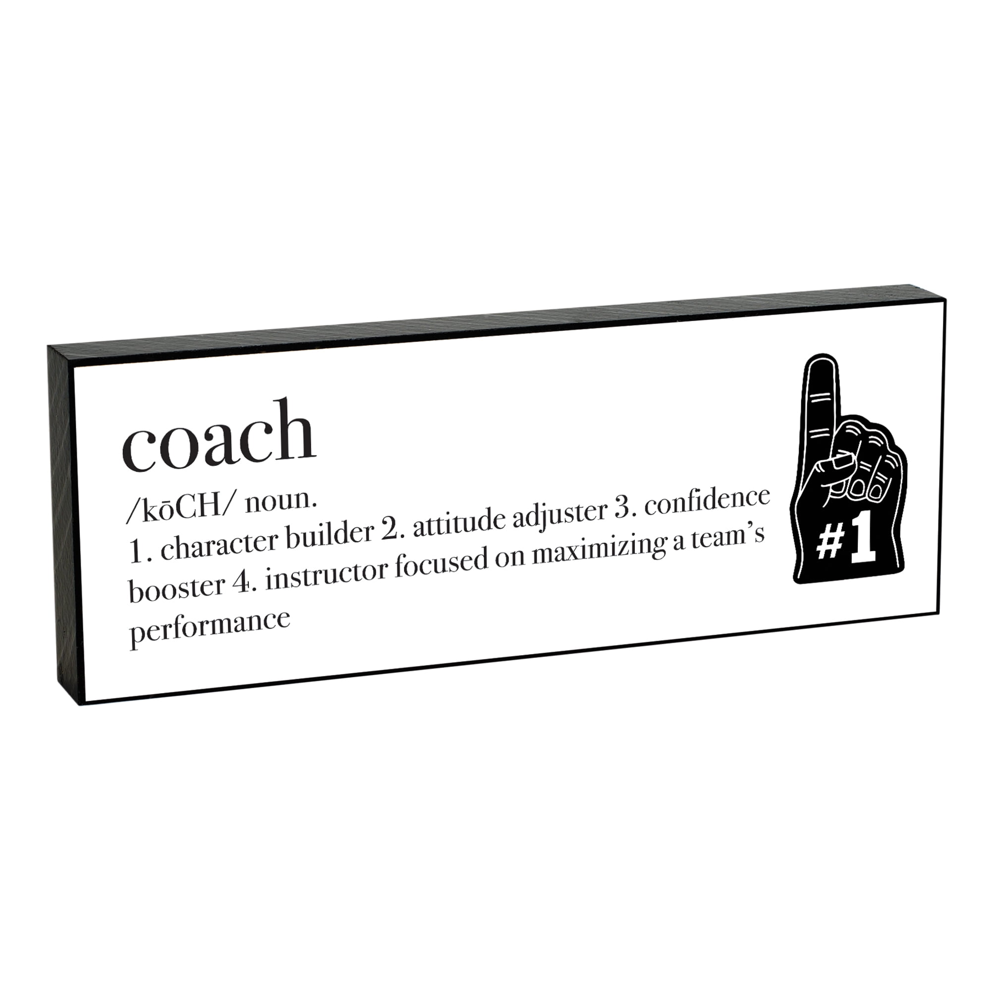 Elanze Designs Coach Definition 8 x 3 Wood Double Sided Table Top Sign ...