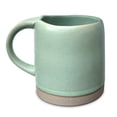 thumbnail image 1 of Elanze Designs Crafted Inspiration 18 ounce Ceramic Thumbprint Comfort Grip Coffee Mug, Mint Green, 1 of 1