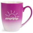 thumbnail image 1 of Elanze Designs Cup of Sunshine 12 Ounce Ceramic Laser-Etched Engraved Drinkware Mug, Fuchsia and White Ombre, 1 of 4