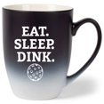 thumbnail image 1 of Elanze Designs Eat Sleep Dink Pickleball Two Toned Ombre Matte Black and White 12 ounce Ceramic Stoneware Coffee Cup For Your Favorite Morning Brew, 1 of 1