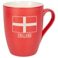 thumbnail image 1 of Elanze Designs England British Flag 10 Ounce Ceramic Laser-Etched Engraved Drinkware Mug, Metallic Crimson Red, 1 of 4