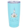 thumbnail image 1 of Elanze Designs Faith In Him Watercolor Church House of God Wrap-Around Design 20 Ounce Stainless Steel On-The-Go Coffee Mug, Thermal Travel Tumbler with Leak Resistant Slide Lid, Sky Blue, 1 of 3