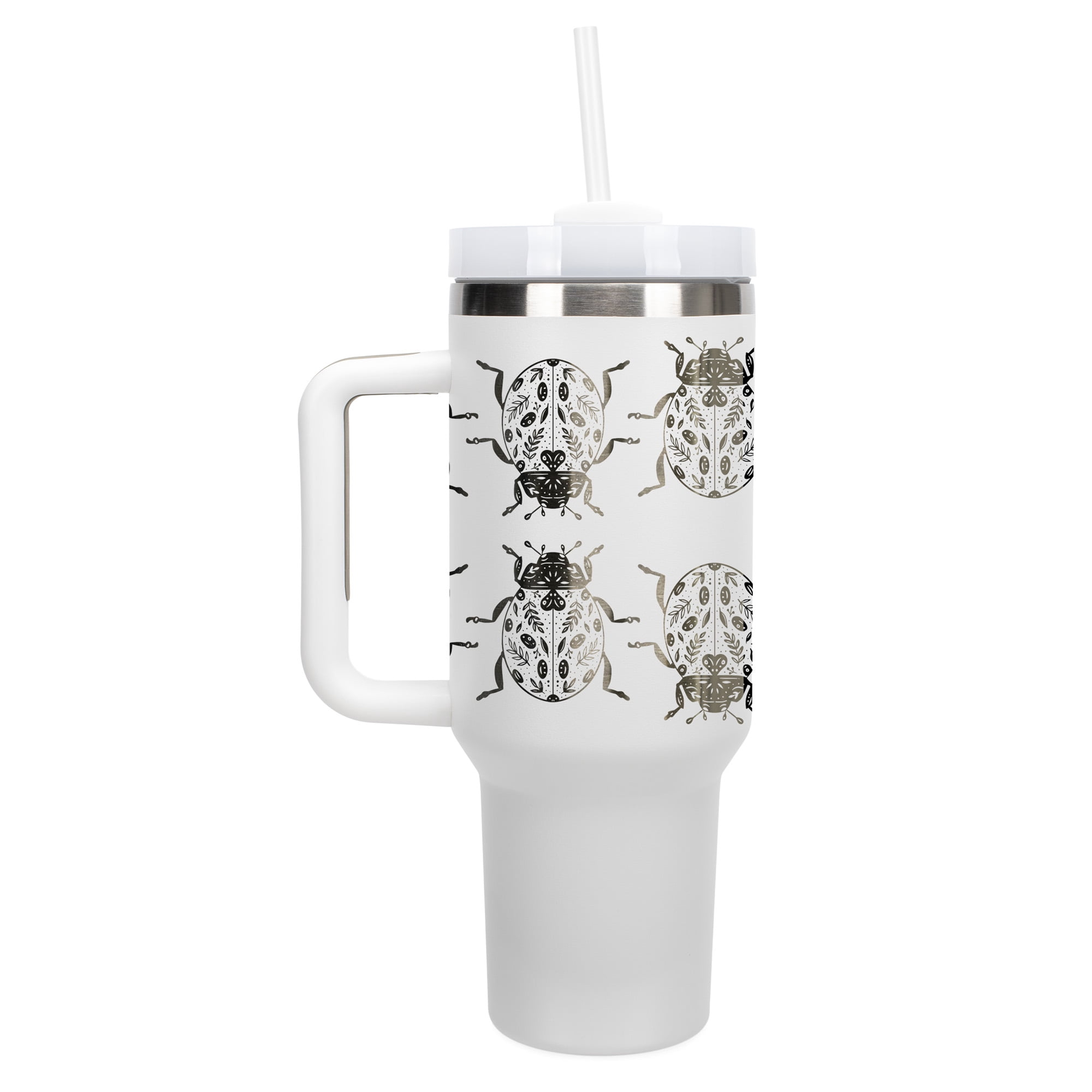 Water Mug Insect Elanze Designs Floral Beetle Bug Insect 40 oz. Stainless Steel, Large ...