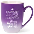 thumbnail image 1 of Elanze Designs Friendship Life's Gifts Two Toned Ombre Matte Purple and White 12 ounce Ceramic Stoneware Coffee Cup Mug, 1 of 1