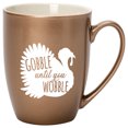 thumbnail image 1 of Elanze Designs Gobble Until You Wobble Bronze 10 ounce New Bone China Coffee Cup Mug, 1 of 1