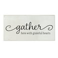 thumbnail image 1 of Elanze Designs Grateful Hearts Ivory 12 Inch Ceramic Tabletop Wall Hanging Tile Sign, 1 of 1