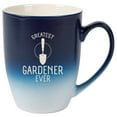 thumbnail image 1 of Elanze Designs Greatest Gardener Ever 12 Ounce Ceramic Laser-Etched Engraved Drinkware Mug, Blue and White Ombre, 1 of 4
