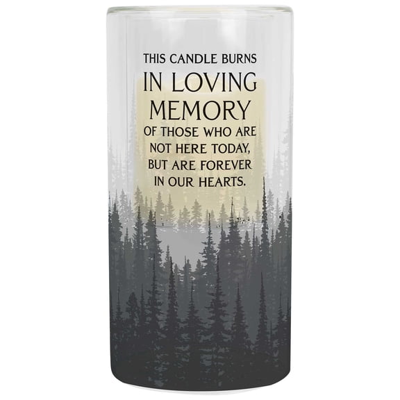 Elanze Designs In Loving Memory Of Those Who Are Not Here Today - 8x4 Inch Black/Clear Glass LED Votive Candle Holder