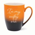thumbnail image 1 of Elanze Designs In My Wifey Era Two Toned Ombre Matte 10 ounce New Bone China Coffee Tea Cup Mug For Your Favorite Morning Brew, Orange and Black, 1 of 1