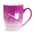 thumbnail image 1 of Elanze Designs Like Scattered Seeds Memories Bloom Forever Two Toned Ombre Matte Pink and White 12 ounce Ceramic Stoneware Coffee Cup Mug, 1 of 1