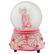 Elanze Designs Musical 80MM Water Globe (Pink Rose Ballerina)