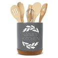 thumbnail image 1 of Elanze Designs Nana's Kitchen Grey X-Large Cork Bottom Kitchen Utensil Holder, 1 of 1