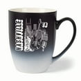 thumbnail image 1 of Elanze Designs Nashville TN Two Toned Ombre Matte 10 ounce New Bone China Coffee Tea Cup Mug For Your Favorite Morning Brew, Black and White, 1 of 1