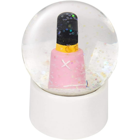 Elanze Designs Pink Shop Nail Polly Character 45MM Mini Water Globe Decoration