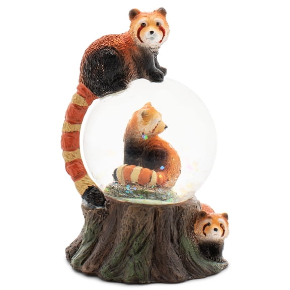 Elanze Designs Red Panda 45 MM Tabletop Glitter Snow Globe Figurine
