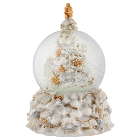 Elanze Designs Revolving Christmas Tree 100MM Musical Water Globe Plays Tune Jingle Bells