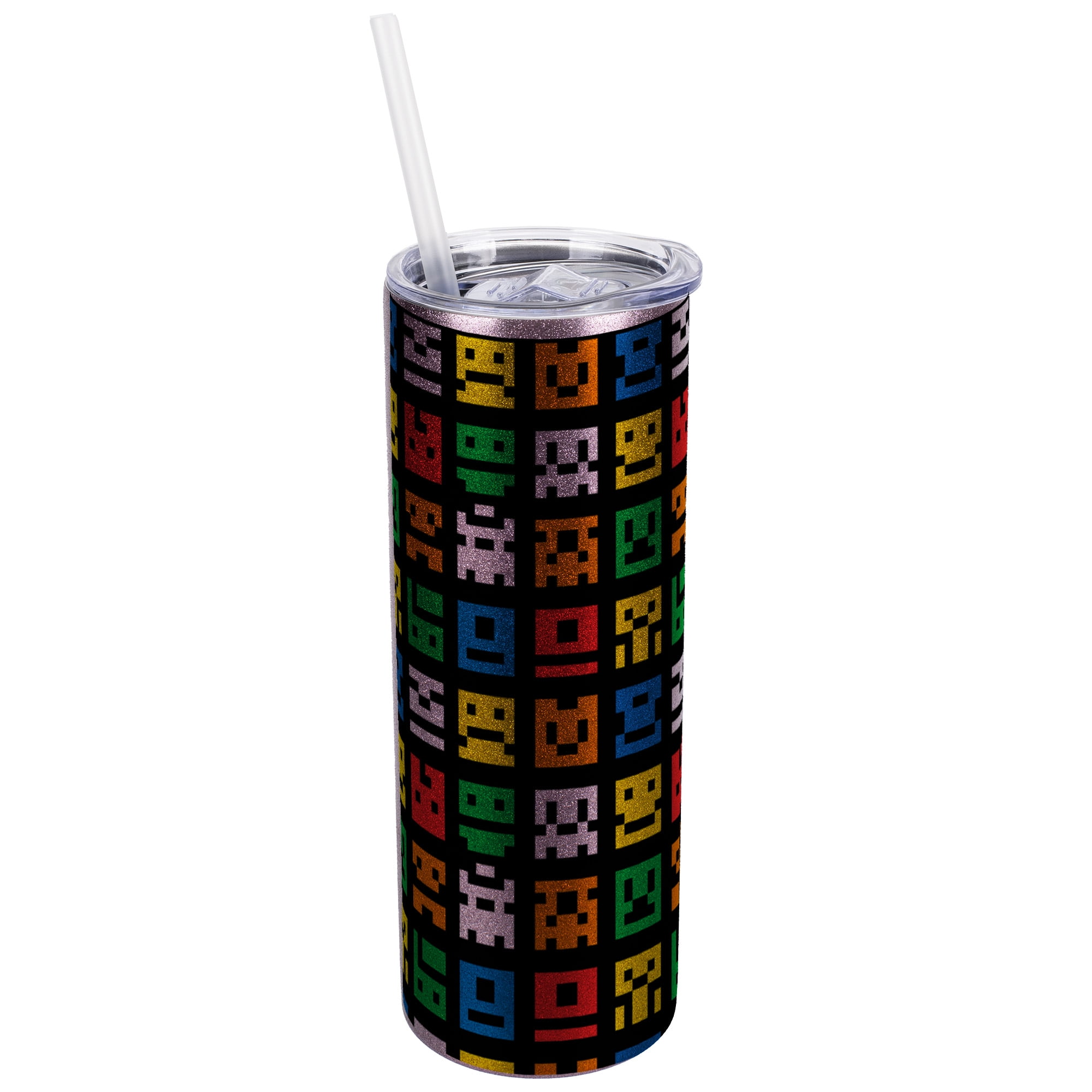 Elanze Designs Rose Gold 20 Ounce Double Wall Stainless Steel Glitter