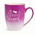 thumbnail image 1 of Elanze Designs So Very Blessed Two Toned Ombre Matte 10 ounce New Bone China Coffee Tea Cup Mug For Your Favorite Morning Brew, Pink and White, 1 of 1