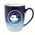 thumbnail image 1 of Elanze Designs Steamboat Willie Face Two Toned Ombre Matte 10 ounce New Bone China Coffee Tea Cup Mug For Your Favorite Morning Brew, Navy Blue and White, 1 of 1