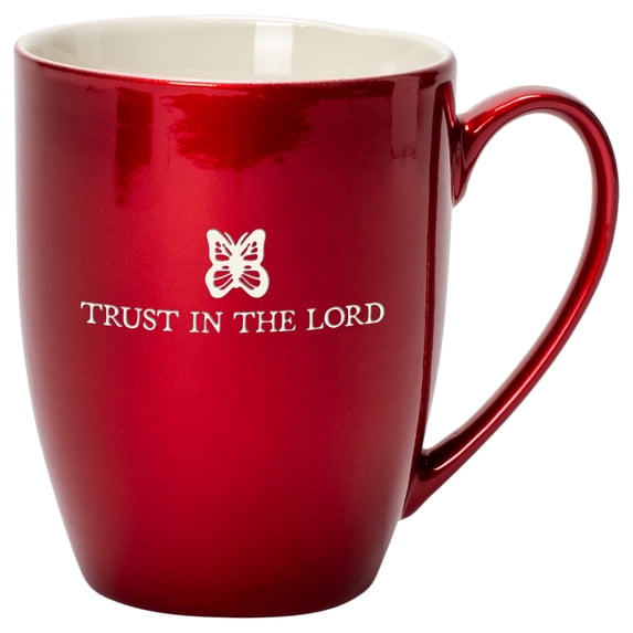 Elanze Designs Trust In The Lord Cardinal Red 10 ounce New Bone China Coffee Cup Mug