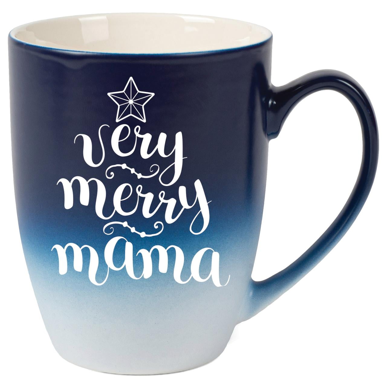 Elanze Designs Very Merry Mama Two Toned Ombre Matte Navy Blue and ...