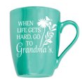 thumbnail image 1 of Elanze Designs When Life Gets Hard, Go To Grandma'S Seafoam Green 10 ounce New Bone China Coffee Cup Mug, 1 of 1