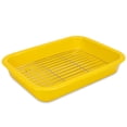 thumbnail image 1 of Elanze Designs Yellow 12.9 x 9.3 Porcelain Baking Dish With Stainless Steel Rack, 1 of 1