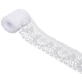 thumbnail image 1 of Elapind 10 Yard Lace Ribbon Floral Pattern Lace Trim Ribbon for Sewing Making, And Diy Crafts, Gift Wrapping, Bouquets, Wedding Decor,White, 1 of 7