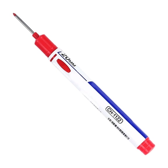 Elapind 20Mm Long Nib Marker Long Head Deep Hole Marker Pens Permanent Markers Carpenter Ink Quick-Dry Waterproof Pen Multi-Purpose Construction Tools for Welding Drill Woodworking,Red