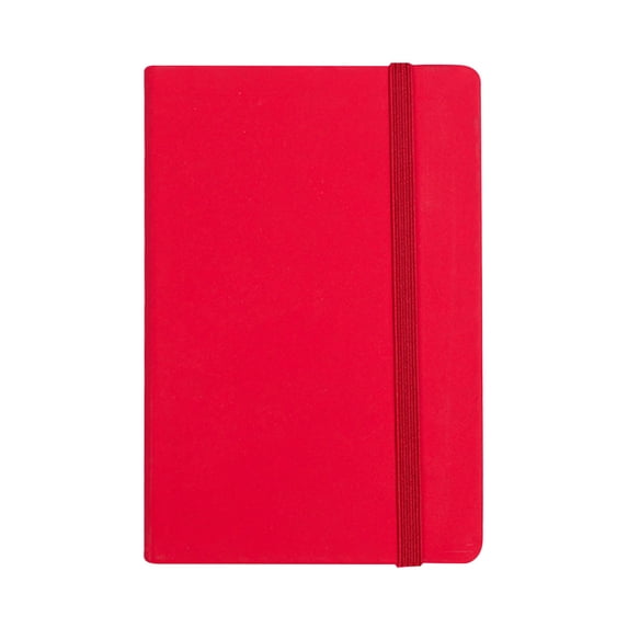 Elapind 3X5 Inches Small Notebooks A6 Mini Pocket Journal with Pen Holder Small Cute Memo Notepads Hardcover College Ruled Lined for Office Business Work,Red