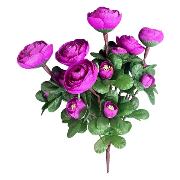 Elapind Artificial Flowers ,Silk Artificial Flowers Bulk Boxed Set, Peony Roses Bouquets with Stems for Table Centerpiece, Diy Wedding, Bridal Shower, Graduation Cap & Tea Party,Purple