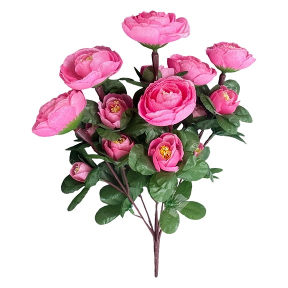 Elapind Artificial Flowers ,Silk Artificial Flowers Bulk Boxed Set, Peony Roses Bouquets with Stems for Table Centerpiece, Diy Wedding, Bridal Shower, Graduation Cap & Tea Party,Pink