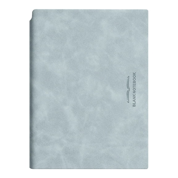 Elapind Blank Journal Notebook 112 Pages 5.5 × 8.1 No Lines Soft Leather Pocket Blank Notebook for Women Drawing Book Memo Writing Sketch Diary Notebook,Light Blue