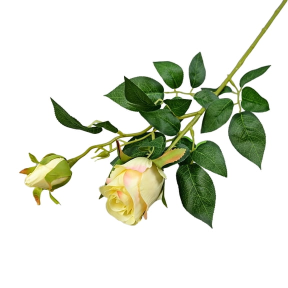 Elapind Roses Artificial Flowers , Lifelike Single Long Stem Artificial Silk Roses Bouquet for Party Home Wedding Centerpiece Office Diy Decor,Rose Gold