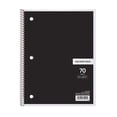 thumbnail image 1 of Elapind Spiral Notebook, 1 Subject, College Ruled, 70 Sheets, 8 X 10-1/2", 3 Hole Punched, Bulk College Ruled Notebooks for Home, Single Subject Spiral Notebook Bulk, Black, 1 of 4