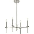 thumbnail image 1 of Elara Collection Four-Light New Traditional Brushed Nickel Chandelier Light, 1 of 2
