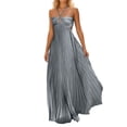 thumbnail image 1 of Elara Dresses For Women Summer New Pure Color Tube-Top Pleated Sleeveless Sling Dress, 1 of 5