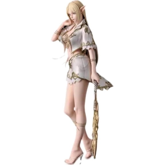 Elara Figure, White Elf Mage Elara Action Figures 26cm/10.2inch Handmade Anime Model Game Character Statue Collection Decoration Gift