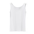 thumbnail image 1 of Elara Women’s Plus Size U-Neck Loose Fit Tank Top – Soft Cotton Summer Sleeveless Shirt, Casual Solid Camisole for Layering White XXL, 1 of 5