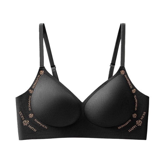 Elara Women’s Seamless Lifting Push Up Bra Latex Cup Soft Gel Breathable Brushed Camellia Black XL