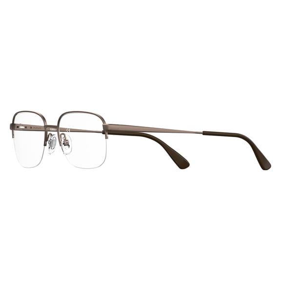 Elasta 7238 Semi-Rimless Cat Eye/Butterfly Brown Eyeglasses