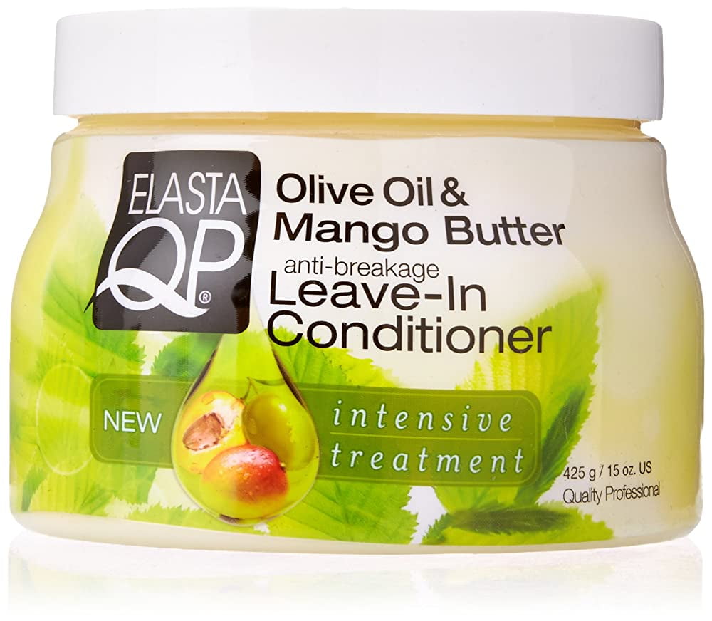 Elasta QP Olive & Mango Butter Leave In Conditioner, 15 oz, 6 Pack